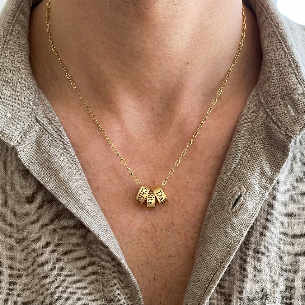 Miniature : Collier avec Anneaux en Argent 925 "Personnalisable"