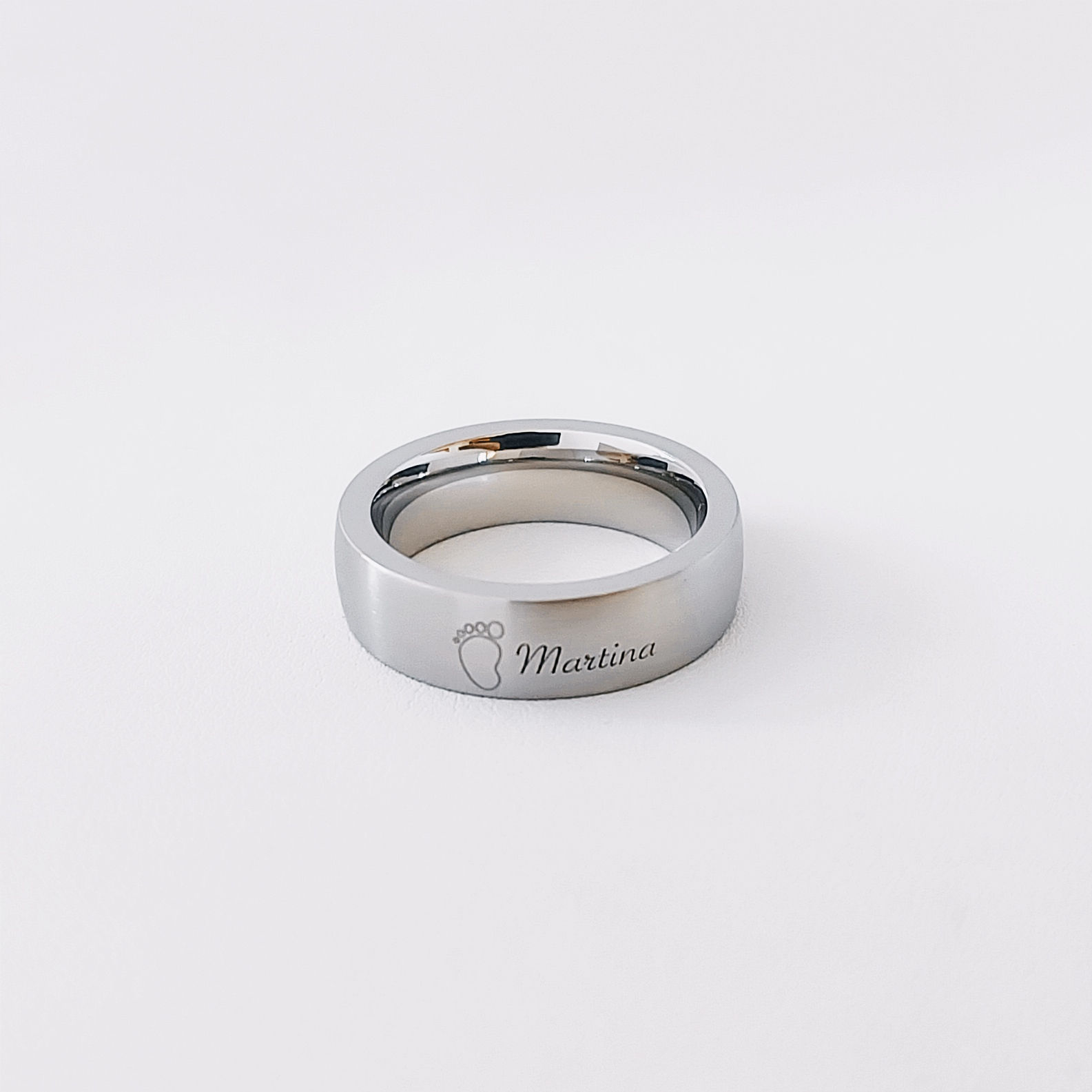 Man Ring Rounded Steel Band "Customizable"