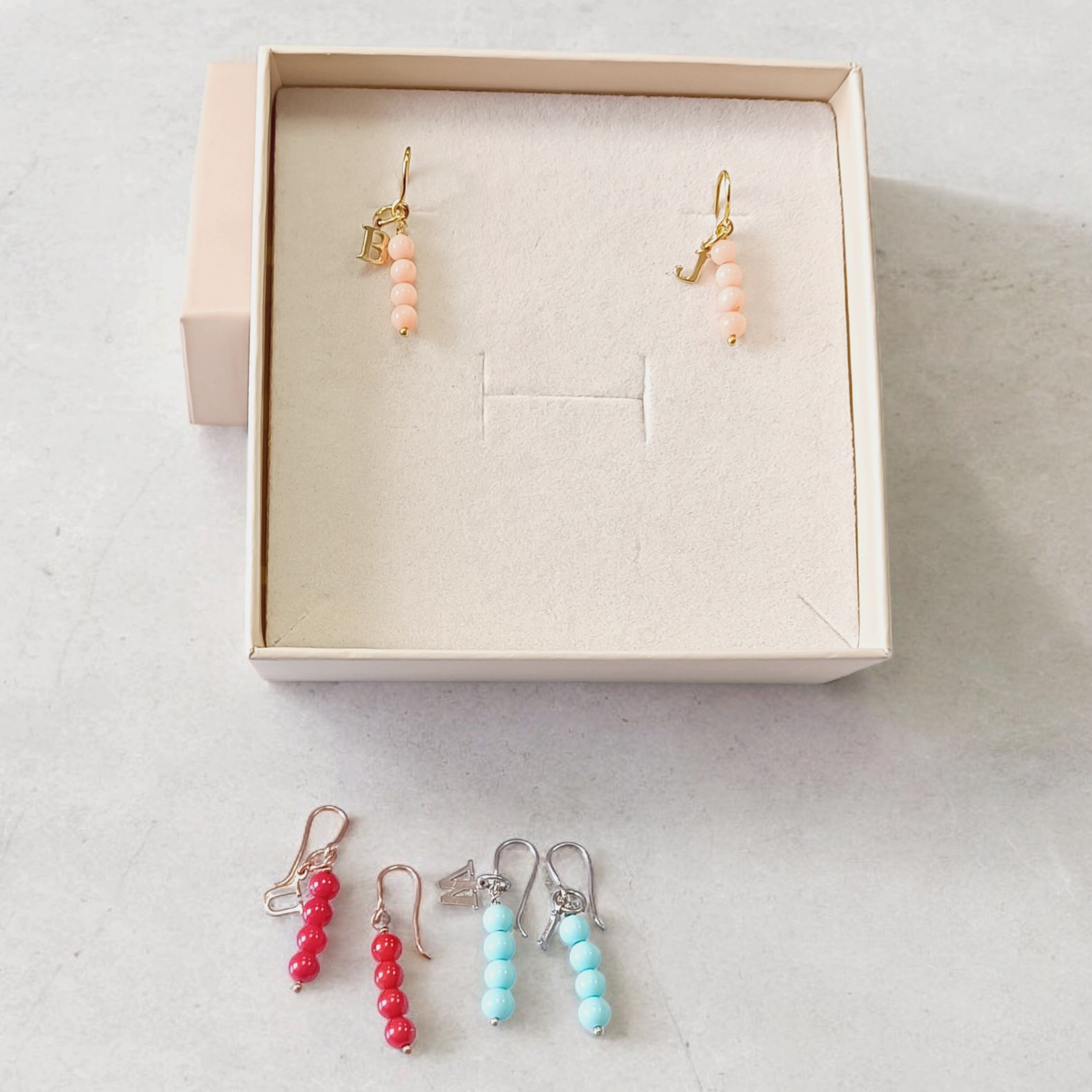 Boucles d'oreilles Corail "Personnalisables"