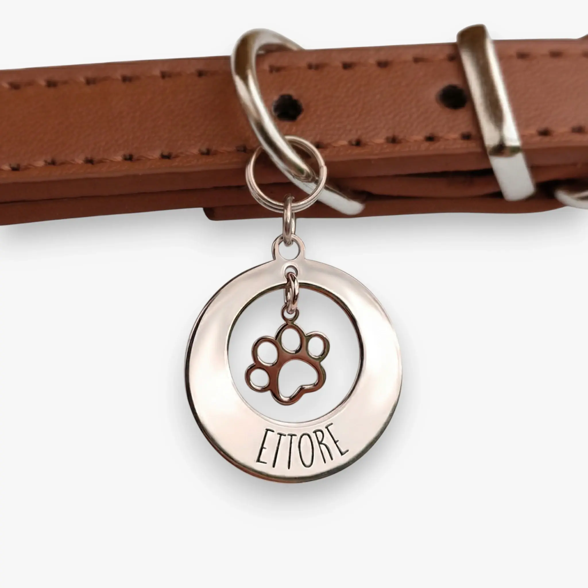 PLATE Circle with Paw for collar