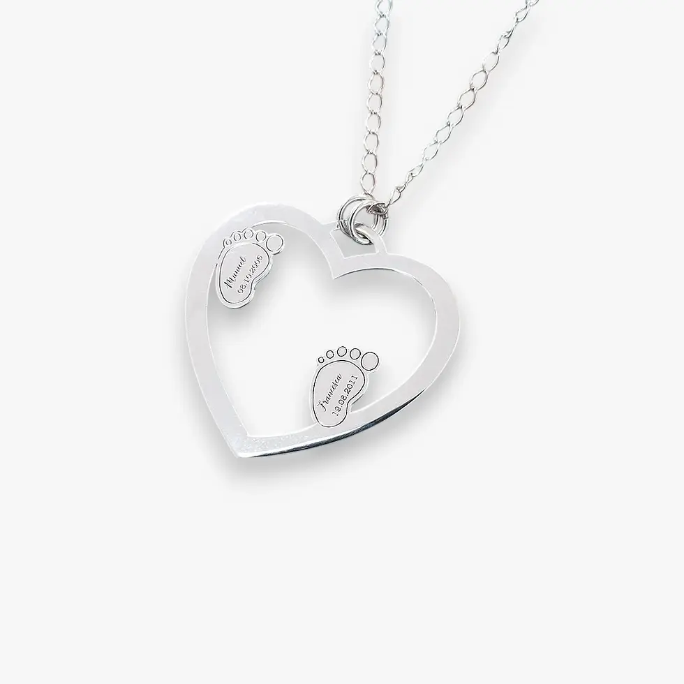Thumbnail: "Customizable" Heart Birth Necklace 