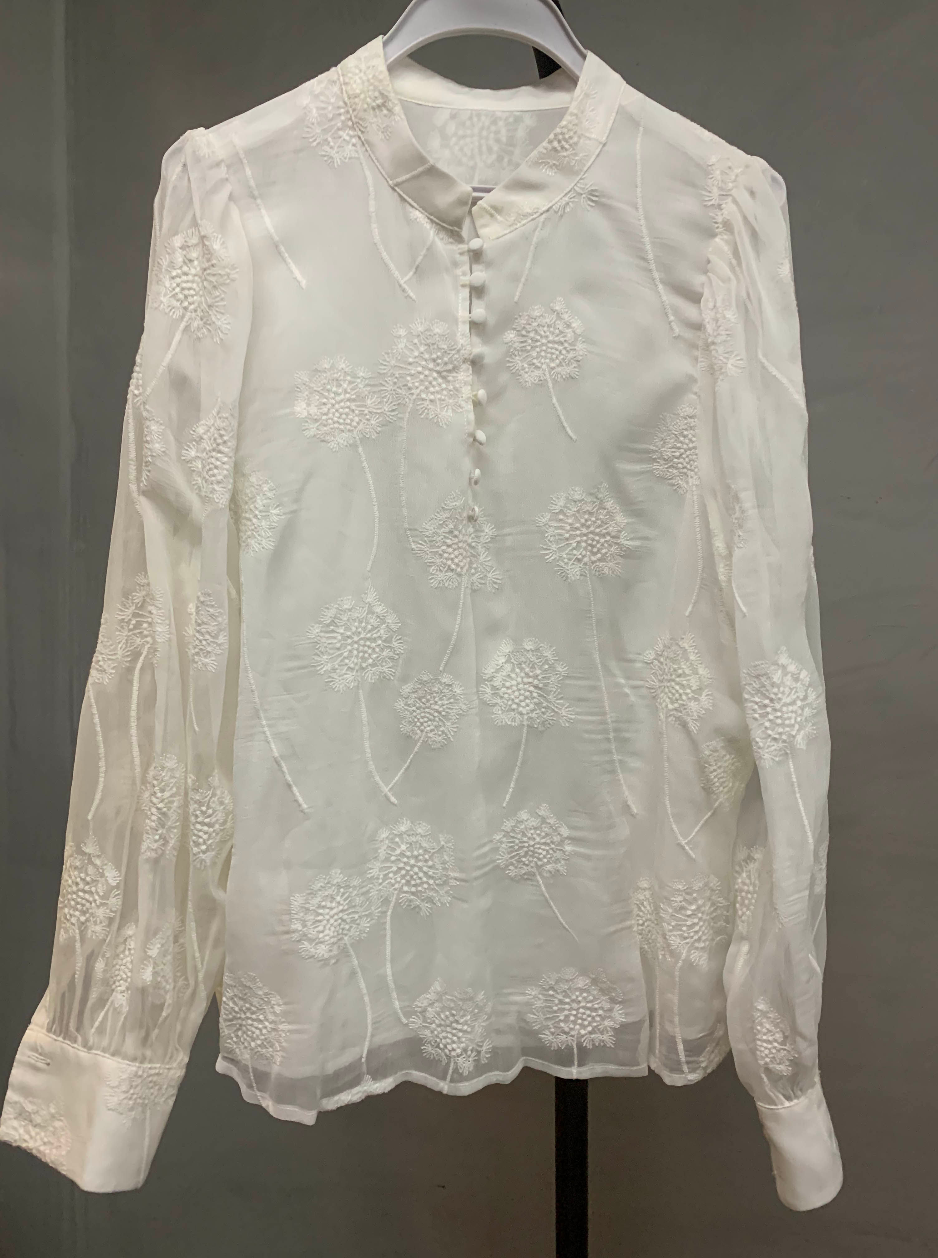 Embroidery Organza Blouse