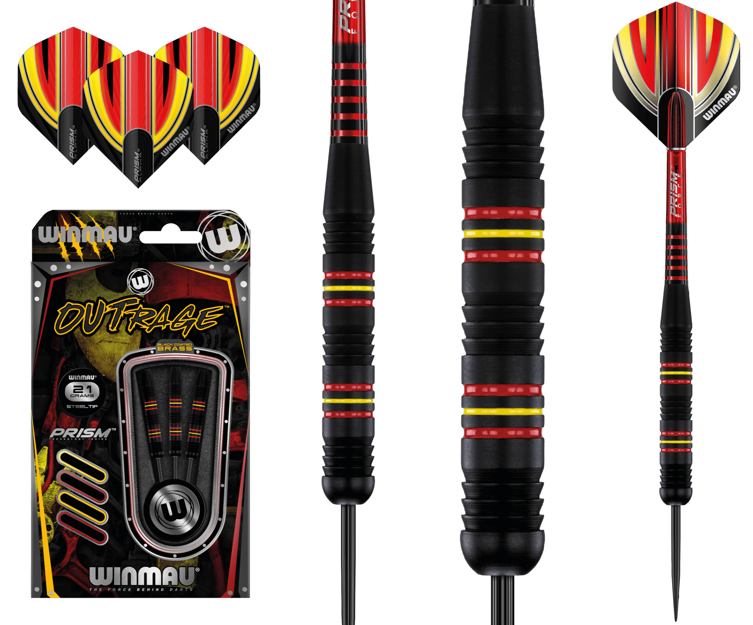 Winmau Outrage Brass Darts - 21gm