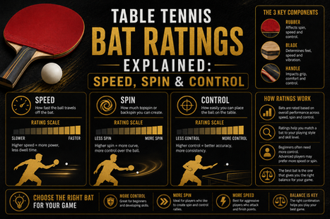 Table Tennis Bat Ratings Explained: Speed, Spin & Control