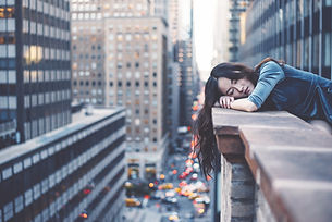 Chica en la ciudad de Nueva York
