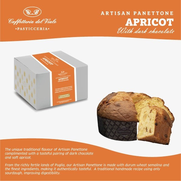Apricot Panettone with Dark Chocolate - 1Kg