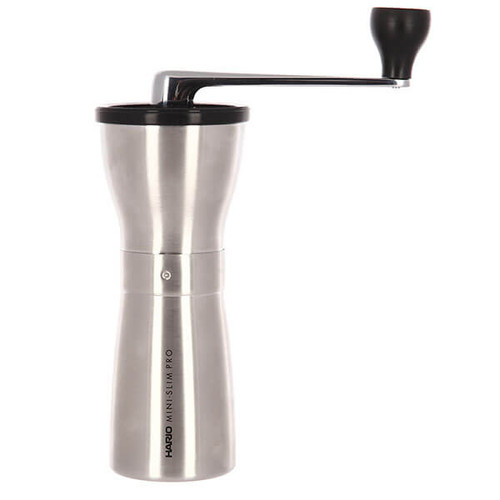 Hario Ceramic Coffee Grinder Mini Slim PRO SILVER hariophilippines