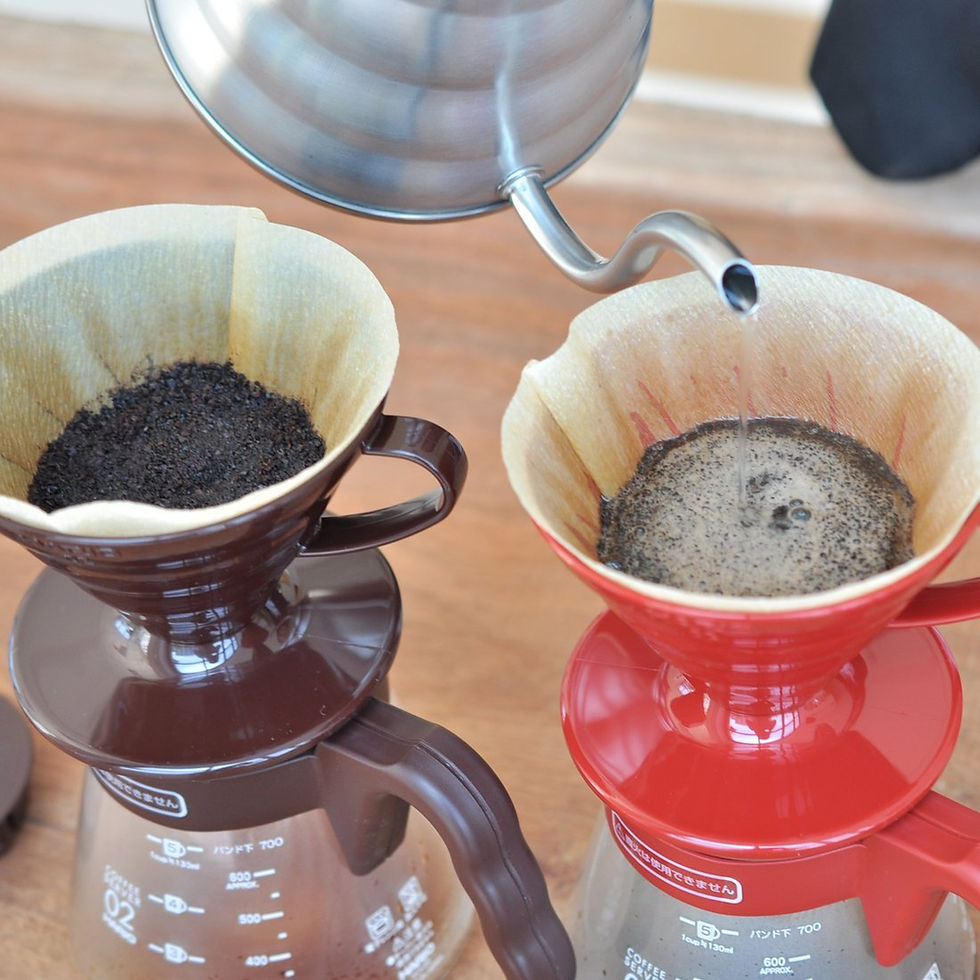 Thumbnail: Hario V60 Plastic Dripper Pour Over Set - Brown 02 Size
