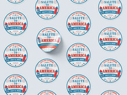 sticker salute to america