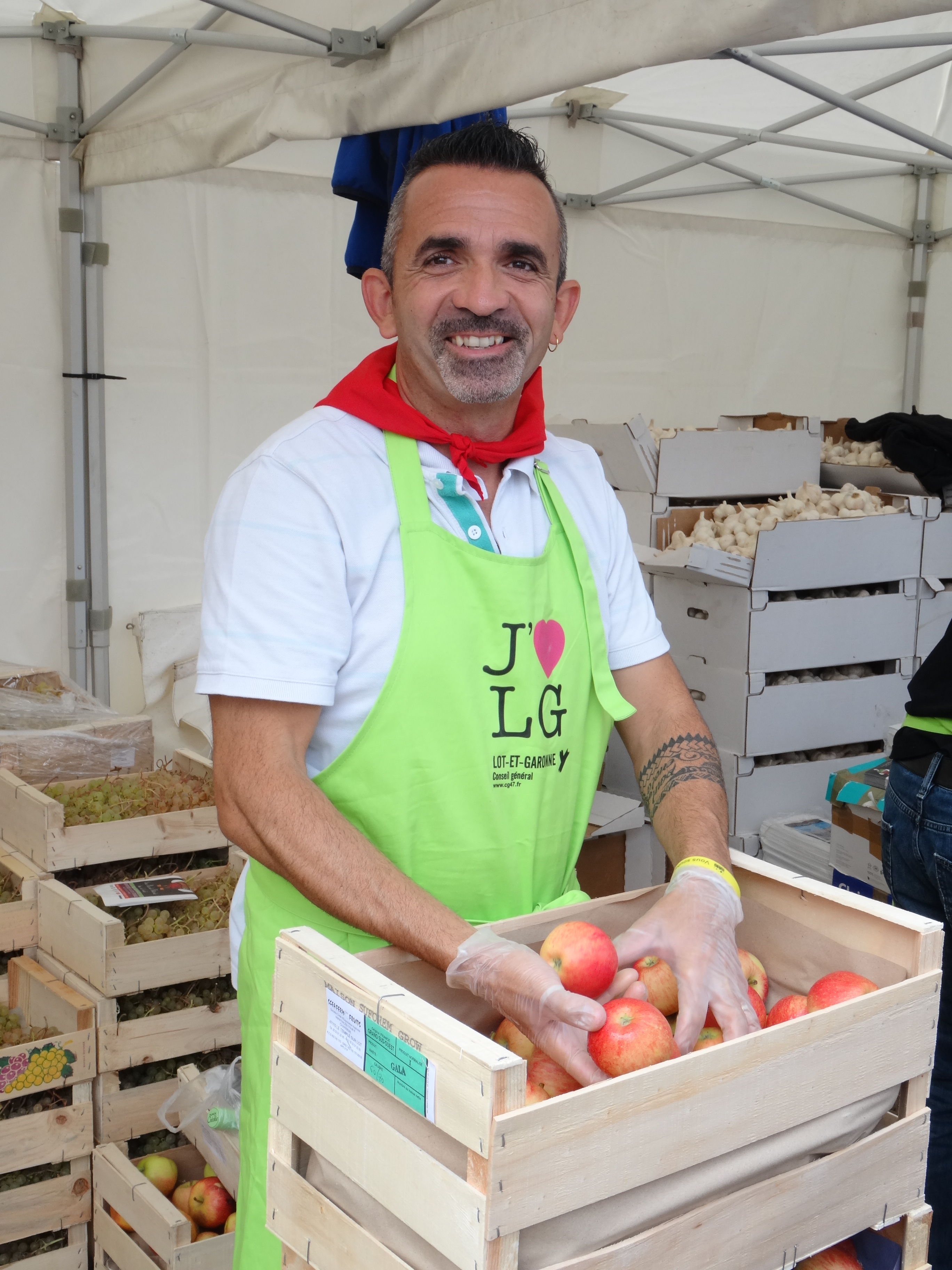 Distribution gratuite de pommes