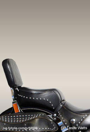 Leather Studded Motorcycle Seat 2