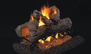 Golden Oak See-Through Gas Logs by Real Fyre