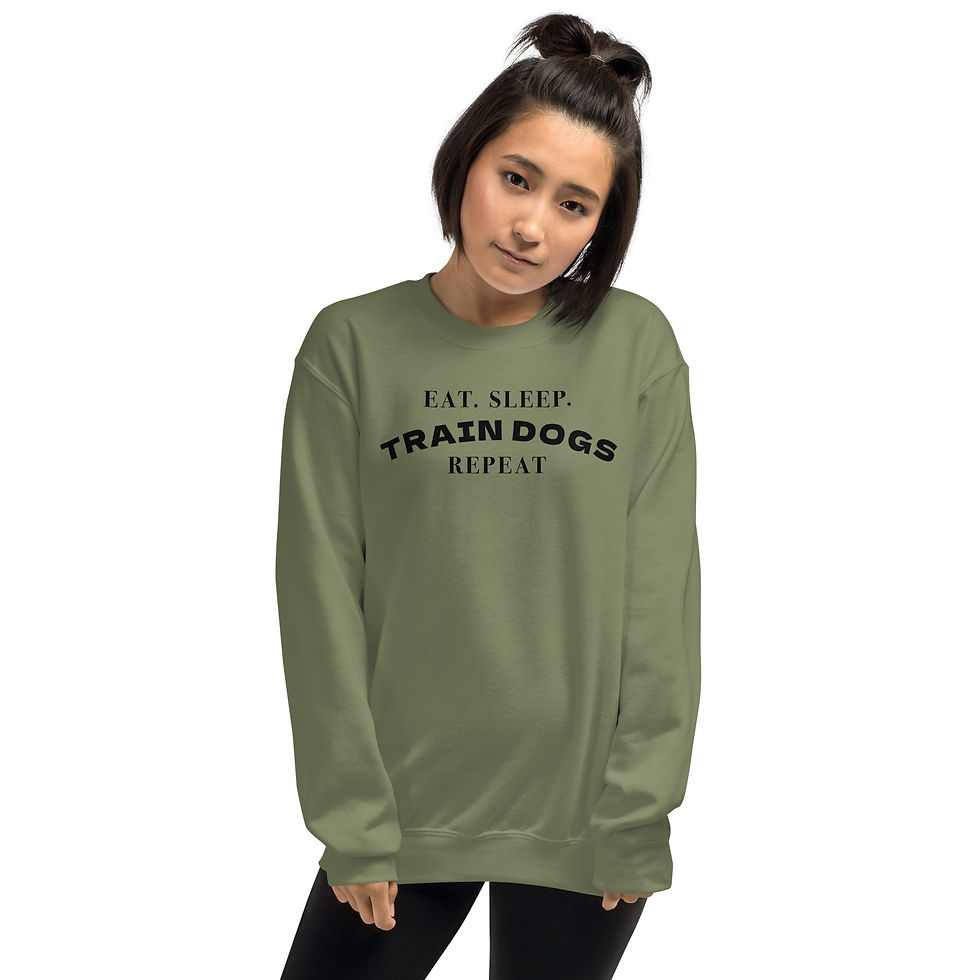 Thumbnail: eat sleep train repeat unisex sweatshirt crewneck