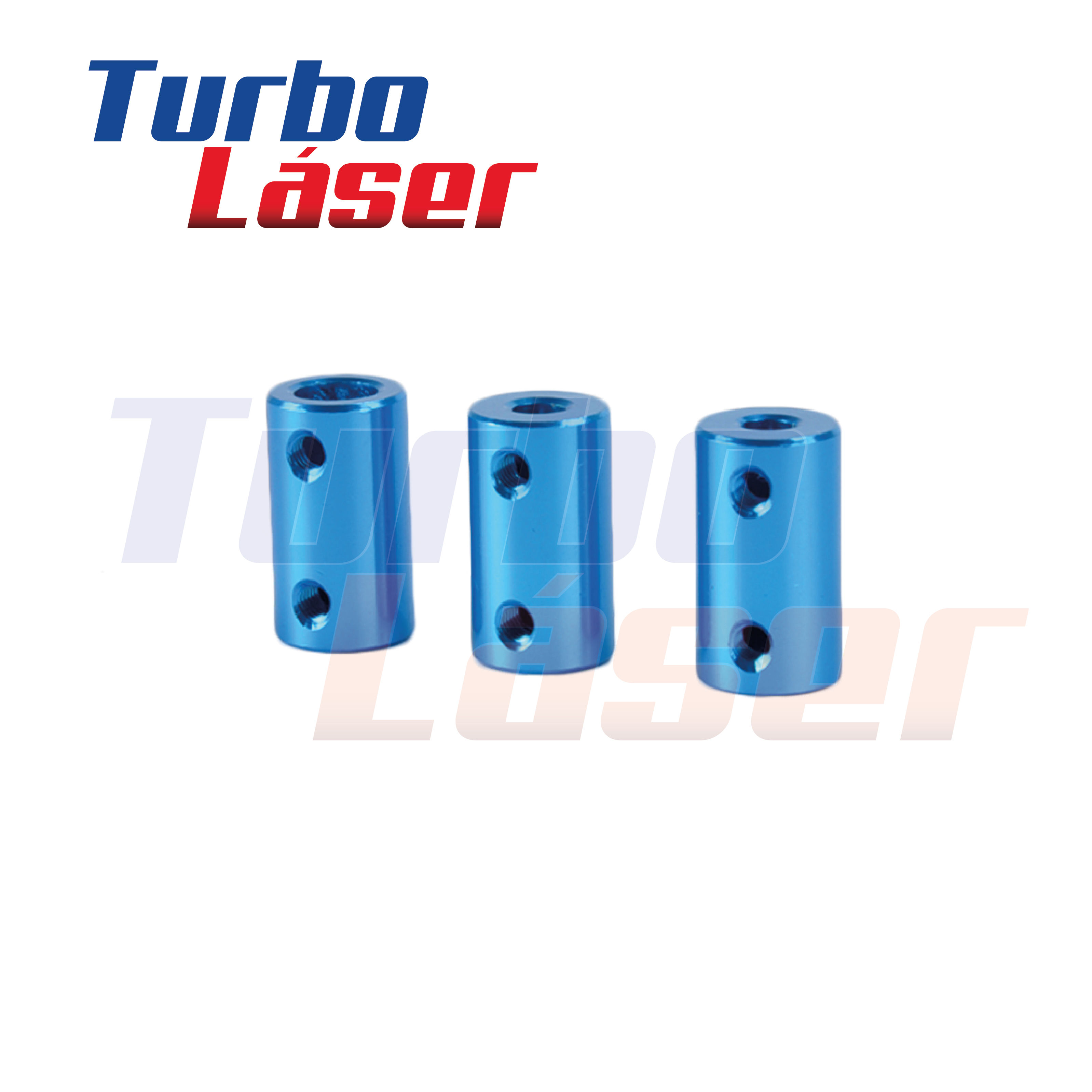 Cople Rigido 5x5Mm Azul Acople Cnc Ejes Xyz 3D