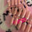 Thumbnail: 24pc love heart and bow press on nails