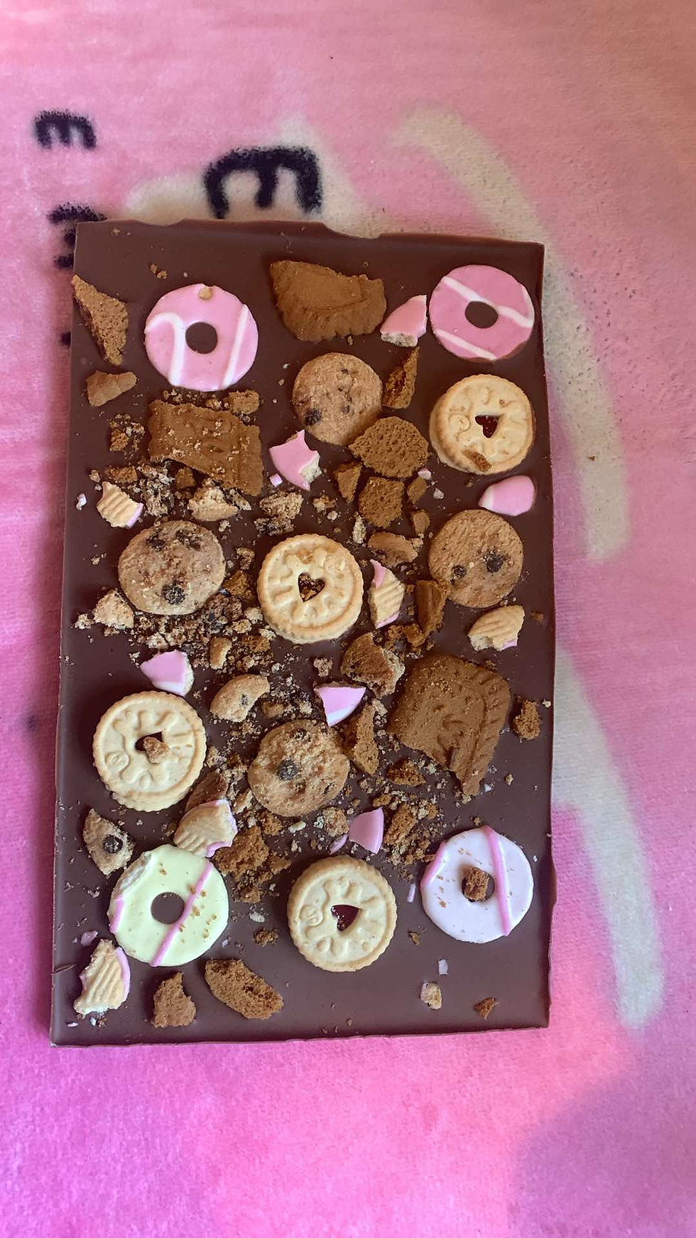 Thumbnail: Personalised Small Chocolate Slab with Biscuits