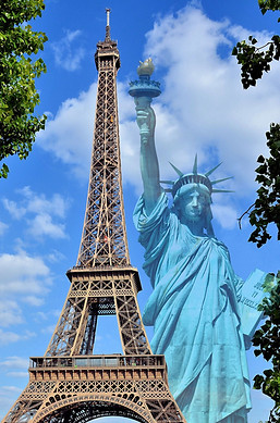 France-Paris-Eiffel-Tower-Statue-Liberty