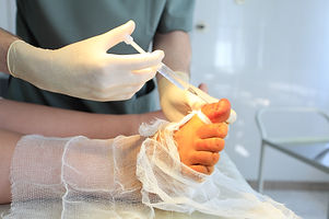 Taking blood pressue