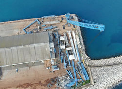 DEMOLITION OF PORT CRANES