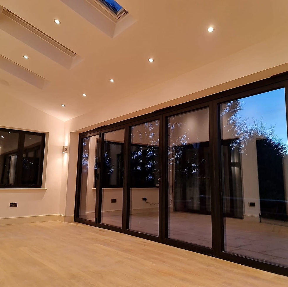 Home interior extension showcasing open plan living