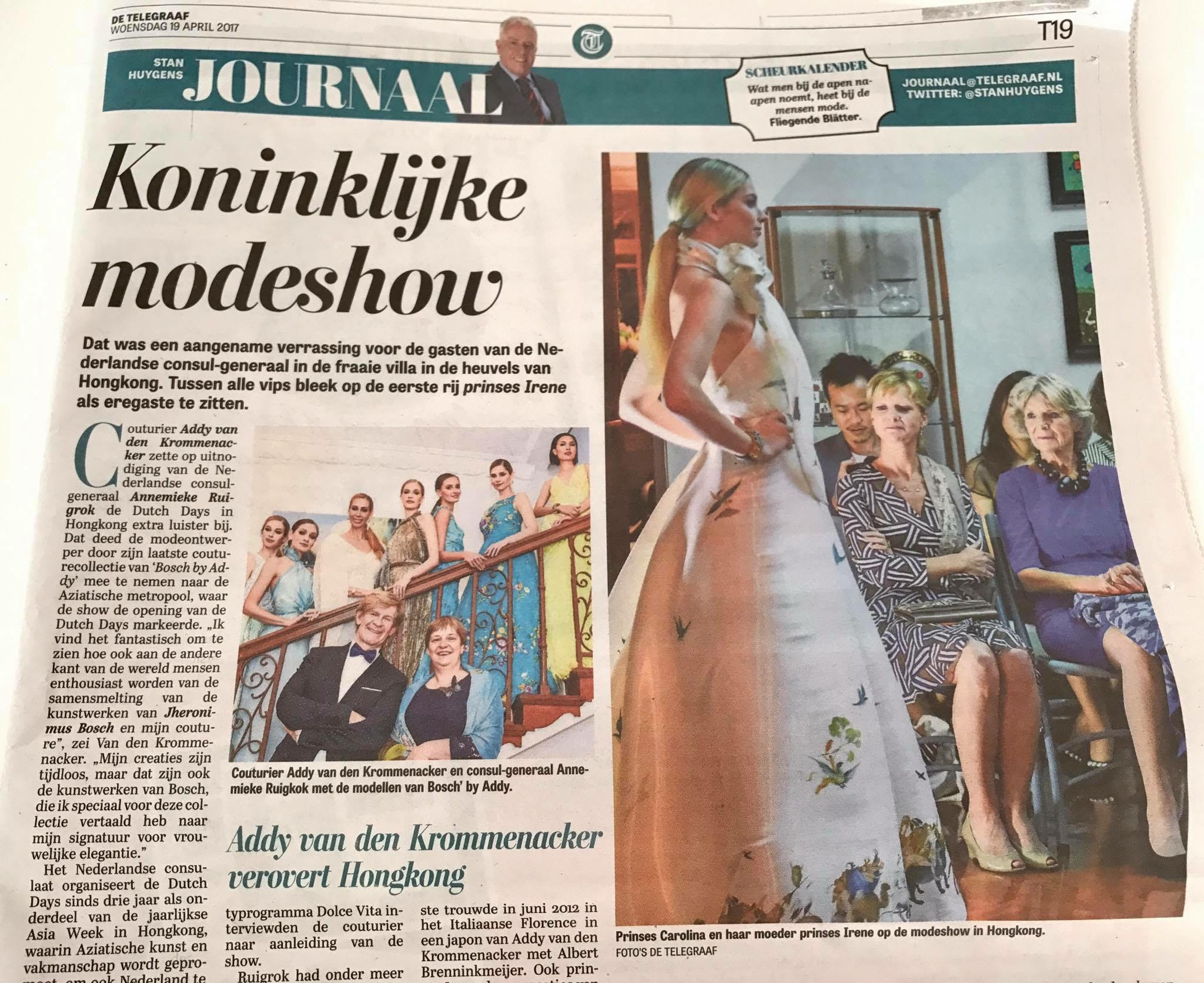 Publication De Telegraaf (19 april 2