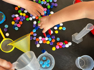 Little hands mid STEM activity at Mini Minds Academy Telford 