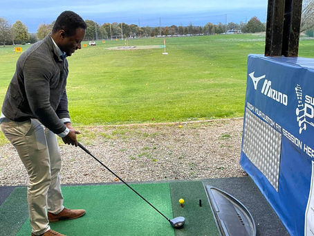 At the driving range