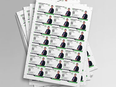 Professionally printed namecards with elegant designs and crisp text, ideal for business professionals.