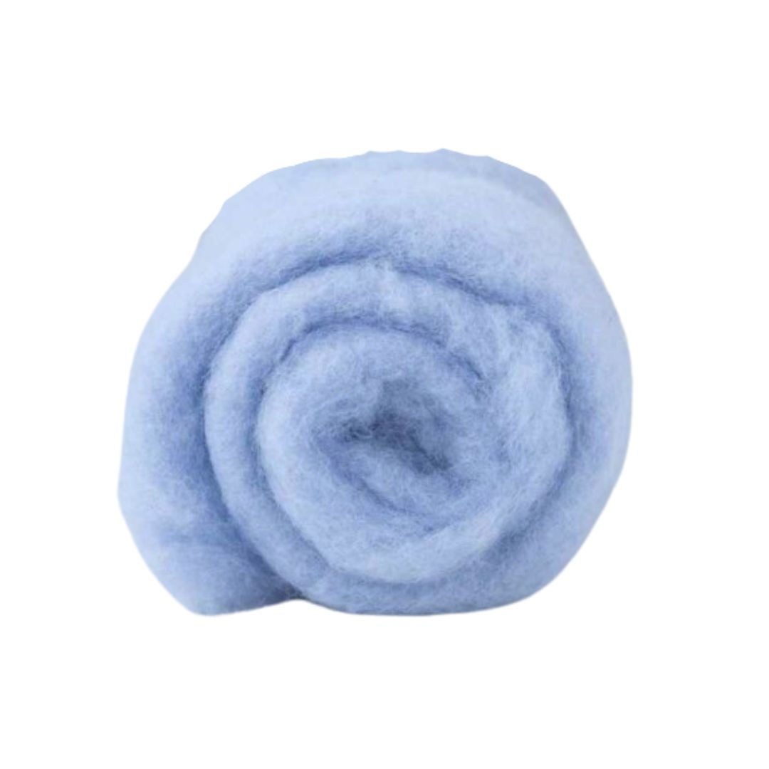25gr lana cardada azul pastel