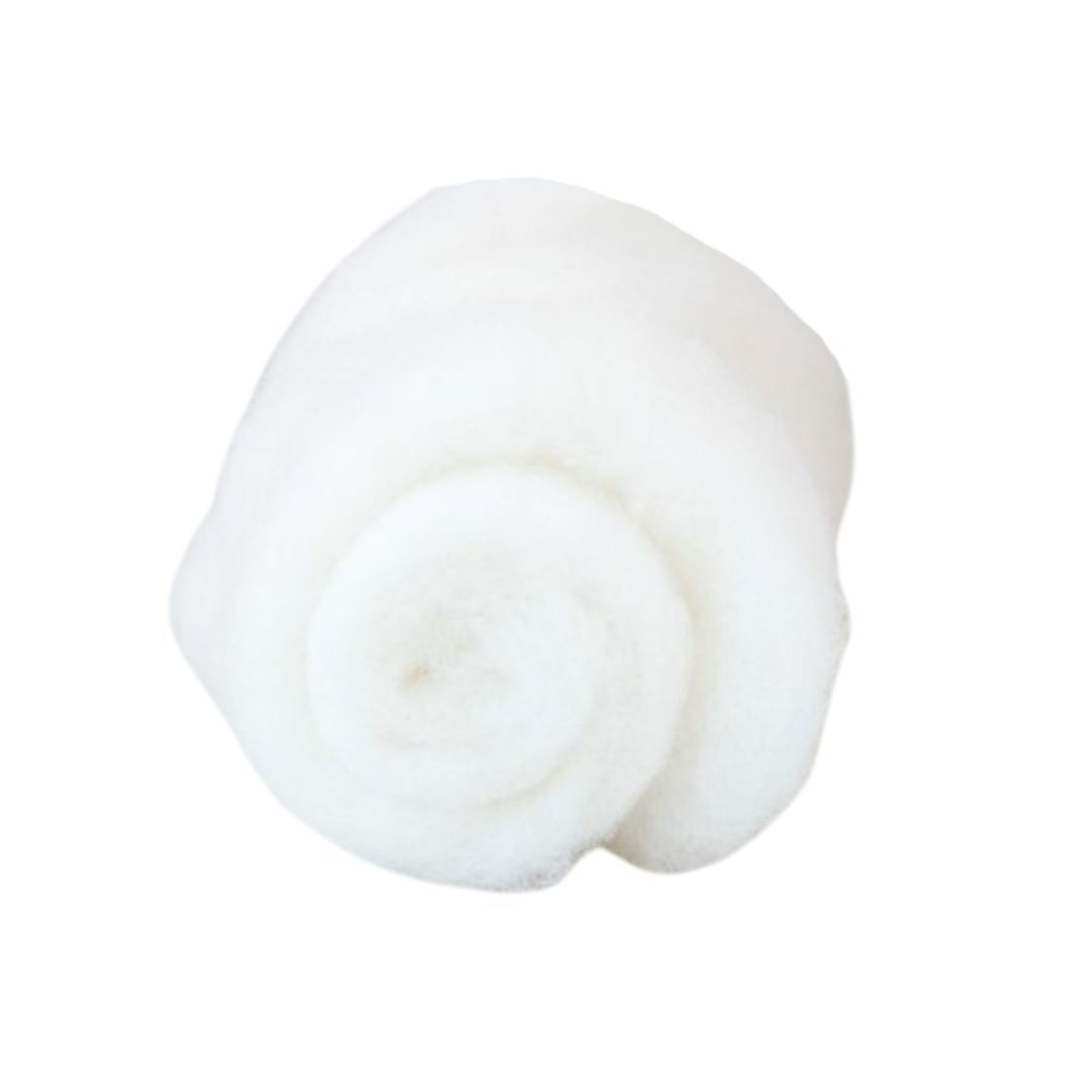 25gr lana cardada blanco nieve