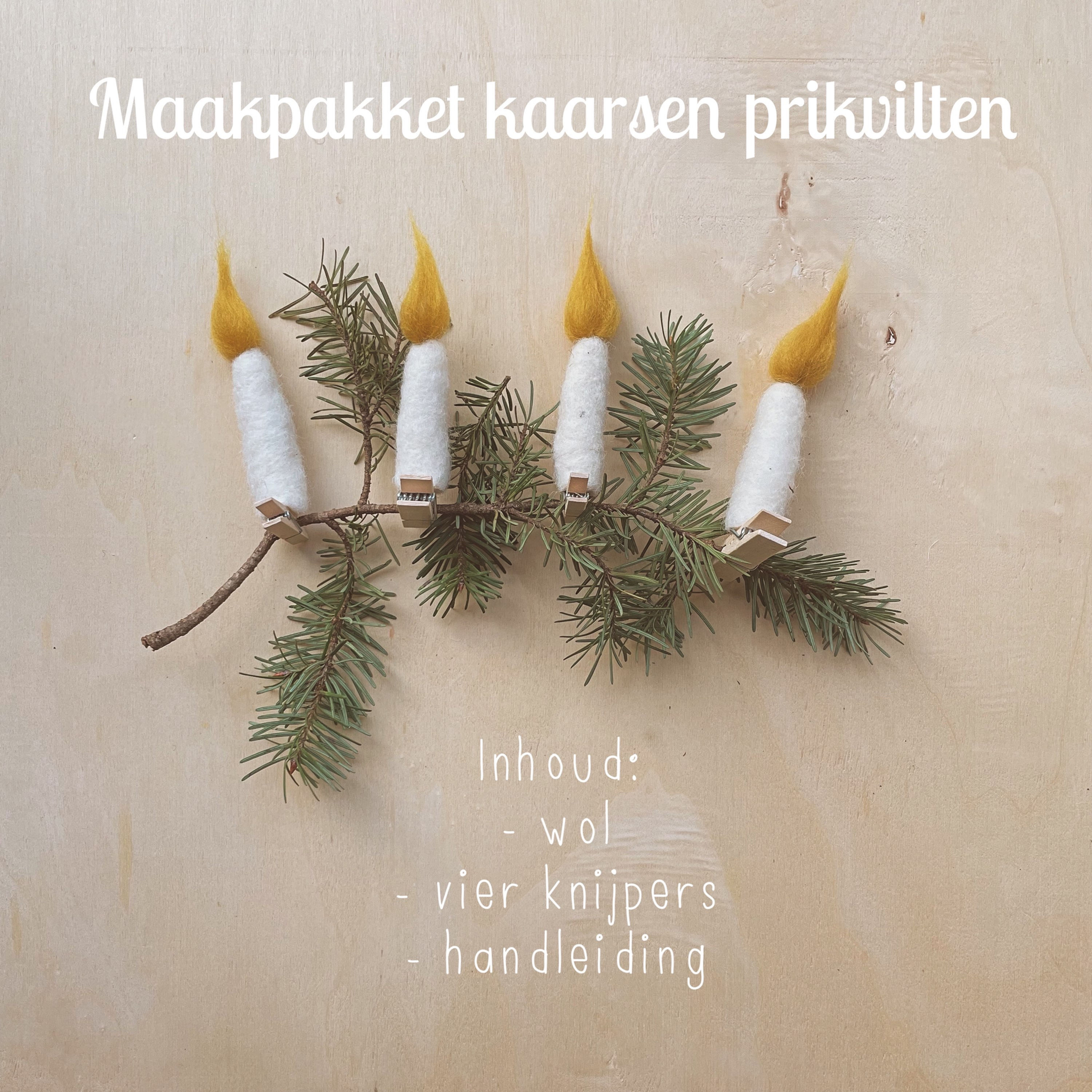 Maakpakket 4 kaarsen prikvilten