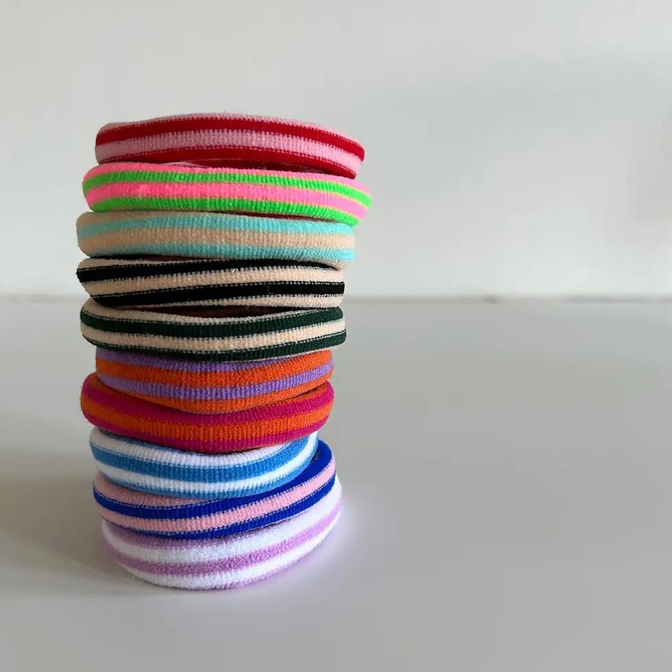 Miniaturbild: Haargummi Lulu rosa-dunkelgrün