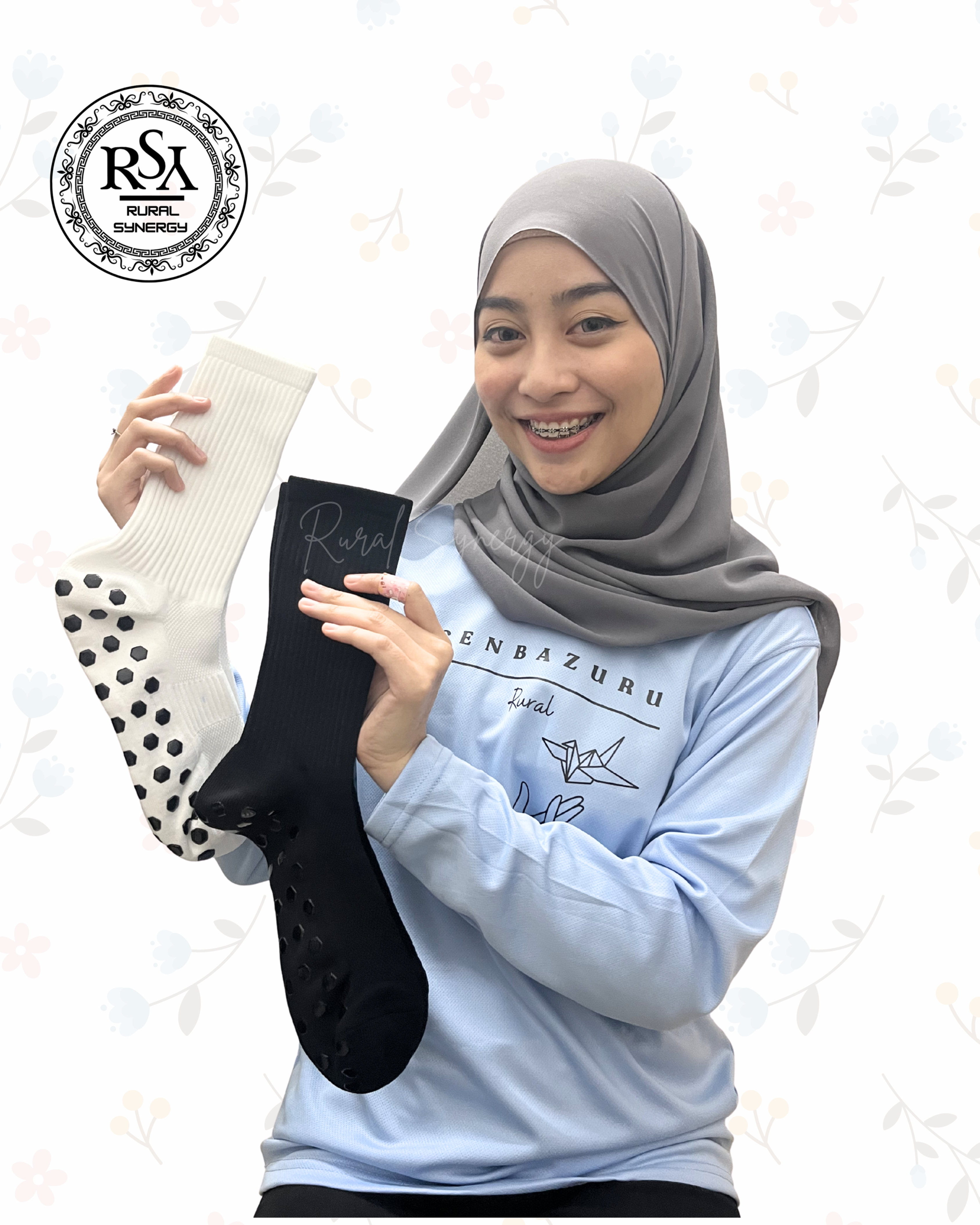 Plain Anti Slip Sock