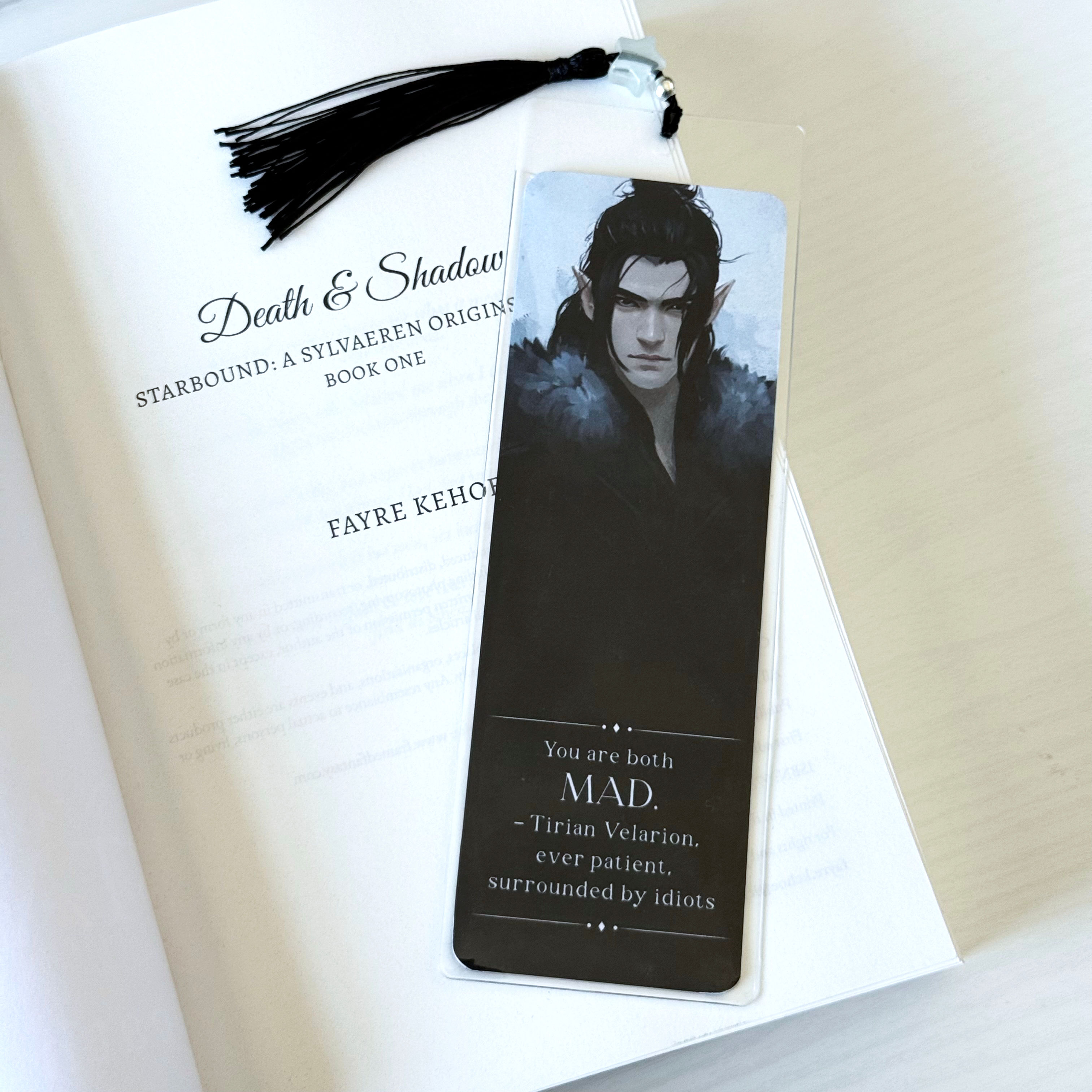 Tirian Velarion Bookmark | Death & Shadow Merch