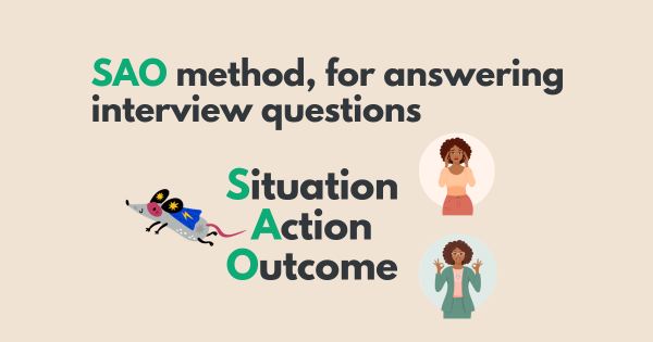 SOA method for answering interview questions: situation, action, outcome