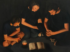 Oil on wooden panel