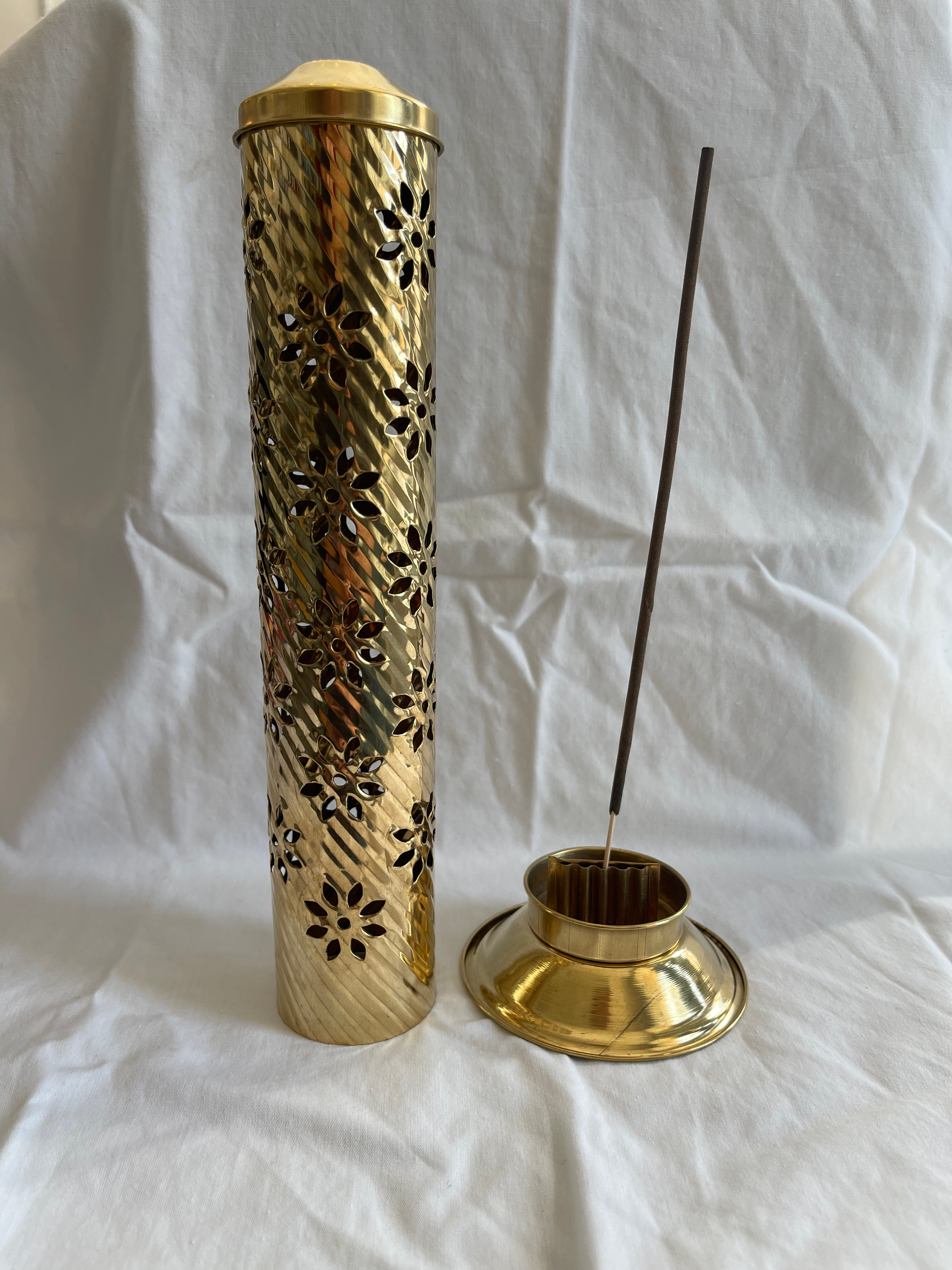 Copper Standing Incense Holder