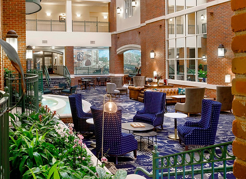 Atrium space at the Hotel at Old Town conference hotel