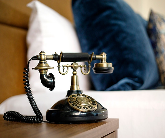 Vintage phone in a hotel room at Hotel at Old Town