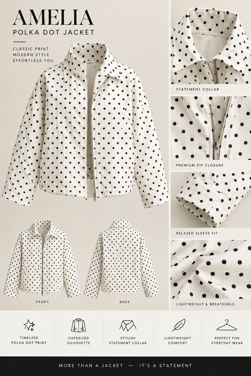 Amelia Polka Dot Jacket