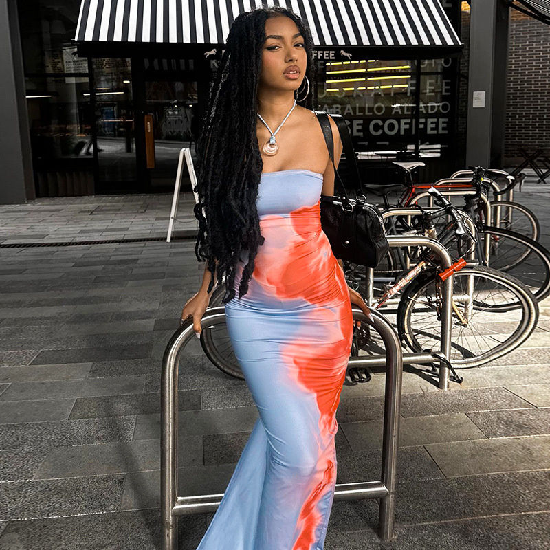 Miniatura: Aurora Abstract Floral Midi Dress