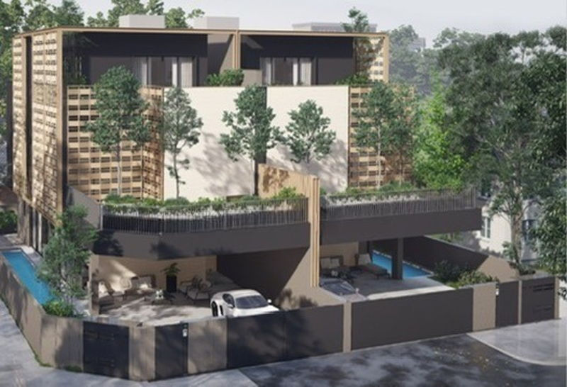 Brand new freehold detached bungalow exterior, Hillcrest Bukit Timah enclave District 11