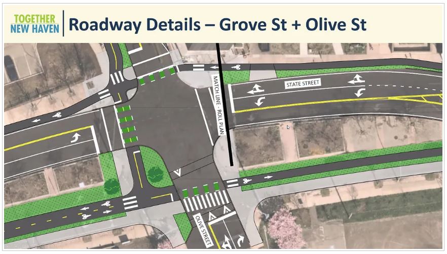 State Street in New Haven is under construction to improve safety for all road users and include important bike route connections.