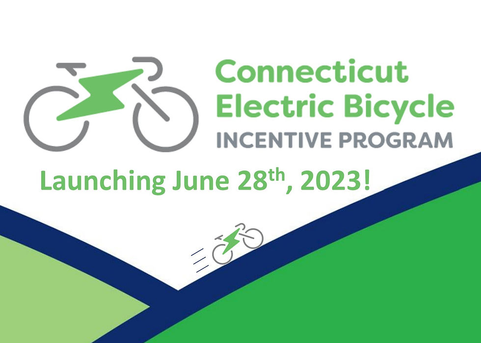 Banner image for the e-bike incentive program launch on June 28th in Connecticut