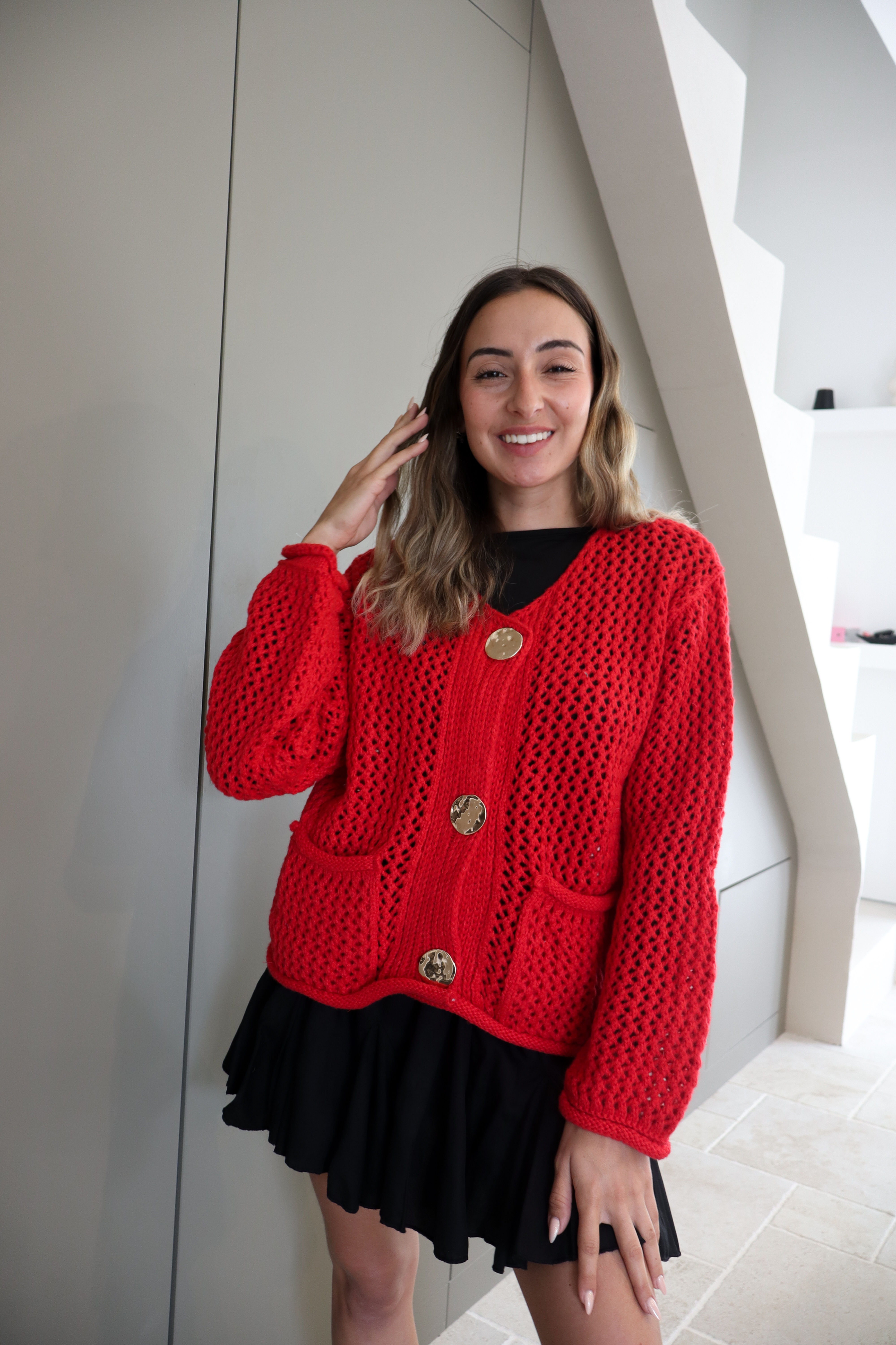 Cardigan avec bouton doré GABRIEL