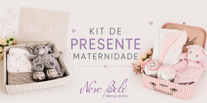 kit de presente de bebe com caixa de produtos