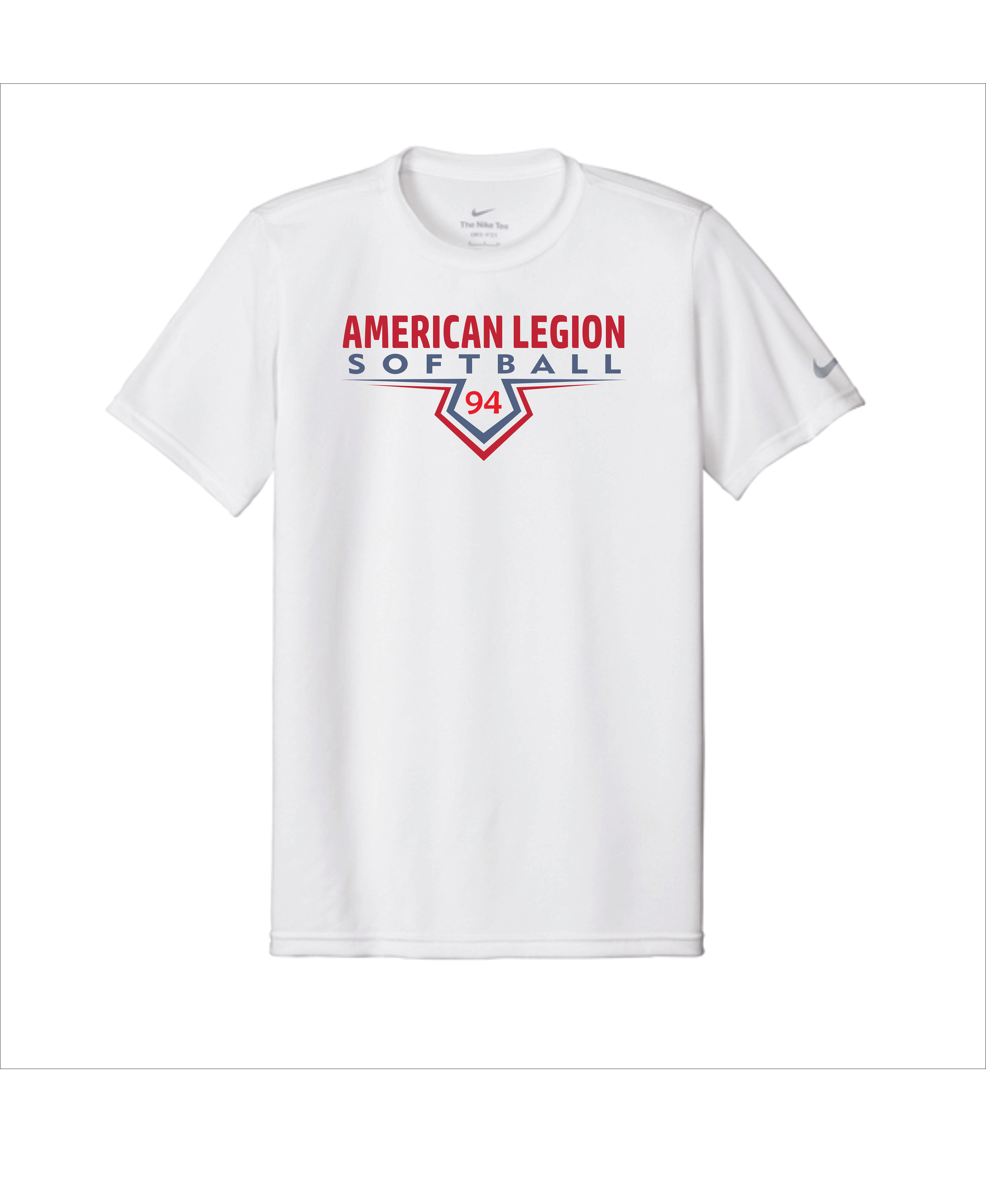 American Legion Softball Nike Swoosh Sleeve rLegend Tee