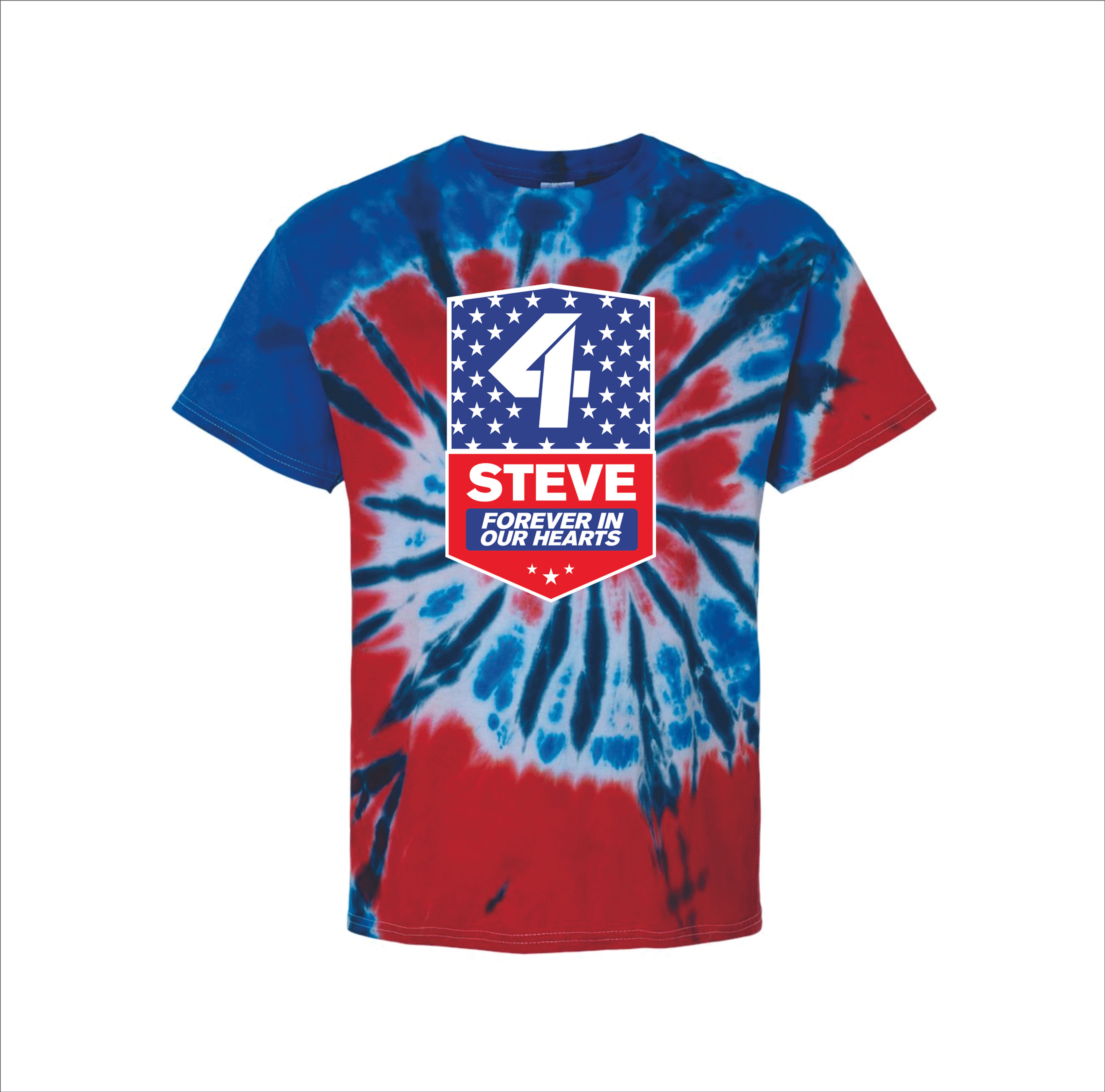 Steve Colortone Tie Dye Independence Tshirt Adult and Youth Sizes