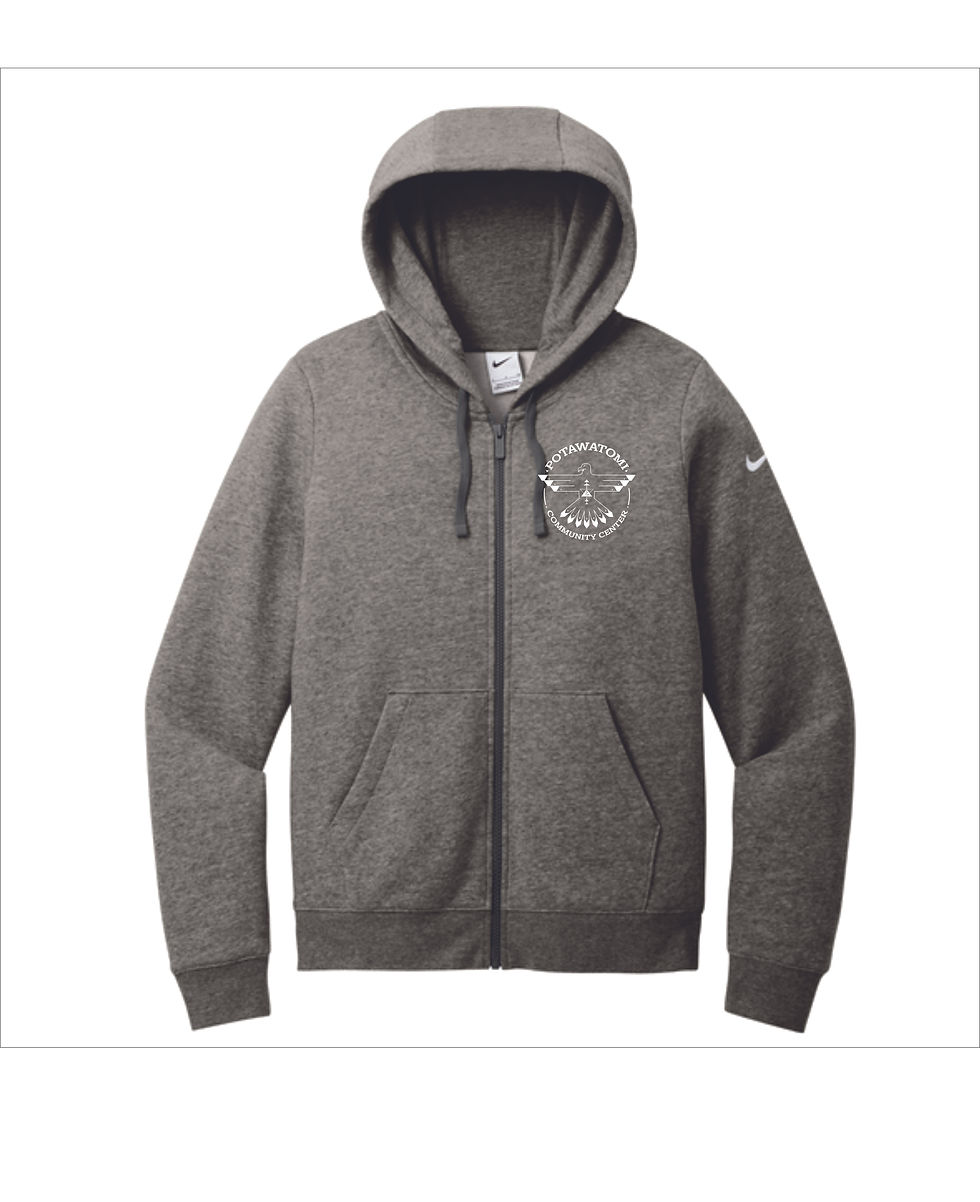 Thumbnail: FCP Community Center Nike Women's Club Fleece Sleeve Swoosh Full-Zip Hoodie
