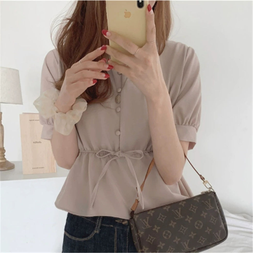 Thumbnail: Chic Summer Button Blouse for Women